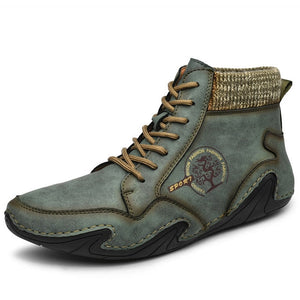 Yokest New Men Handmade Leather Ankle Boots