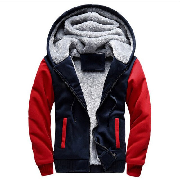 Yokest Men's Large Size Thick Warm Hoodie Outwear(Buy 2 Get 10% off, 3 Get 15% off )