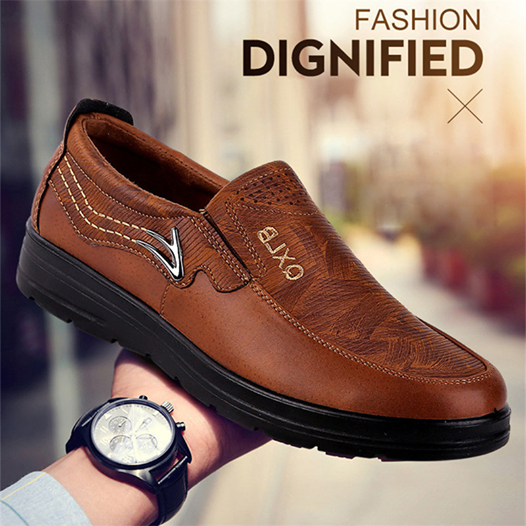 Spring Autumn Plus Size Leather Mens Shoes(Buy 2 Get 10% off, 3 Get 15% off )