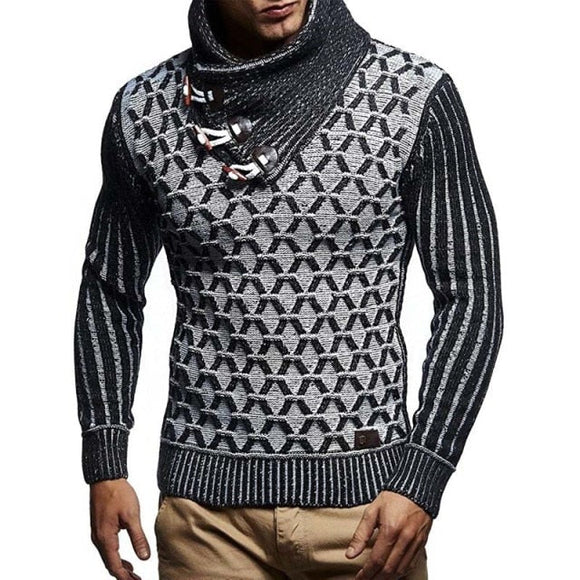 Men Fashion Turtleneck Slim Sweater