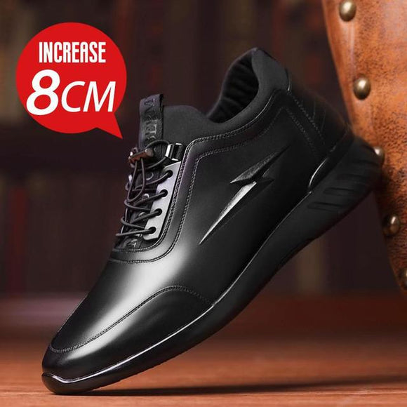 Fashion Leather Height Increasing Men's Shoes