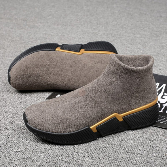 Men Winter Suede Leather Snow Boots