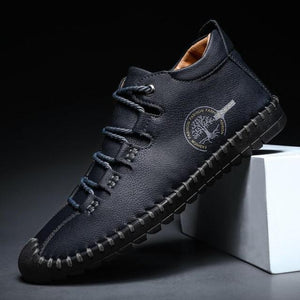 Men Leather Handmade Casual Walking Shoes