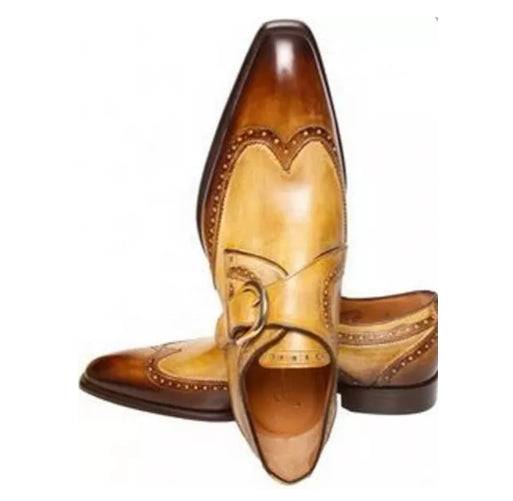 Buckle Strap Men Leather Business Shoes