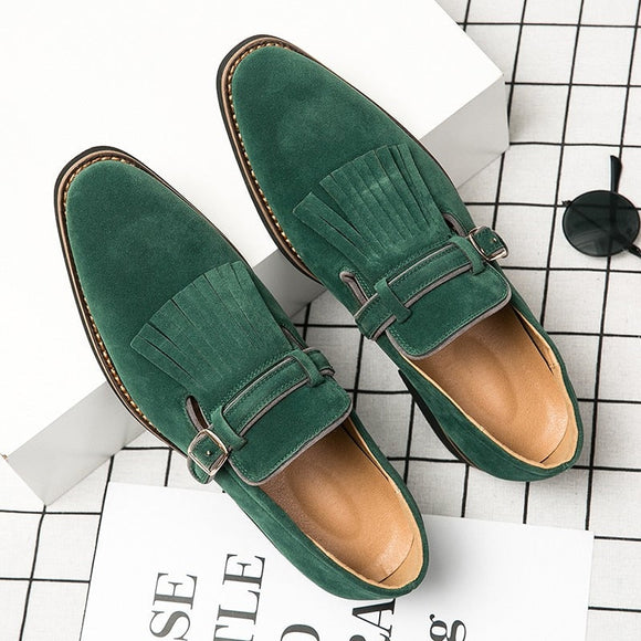Men Fashion High Quality Suede Leather Tassel Shoes