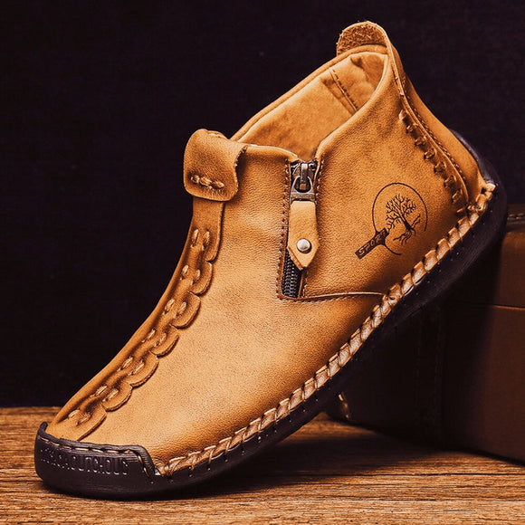 Men Vintage Leather Ankle Boots(Buy 2 Get 10% off, 3 Get 15% off )