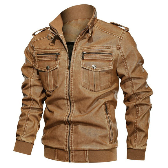 Mens Faux Leather Motorcycle Jackets(Buy 2 Get 10% off, 3 Get 15% off )
