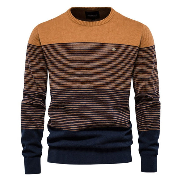 Mens O-neck High Quality Knitted Warm Sweaters