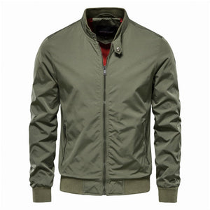 Men Casual Stand Collar Bomber Mens Jackets